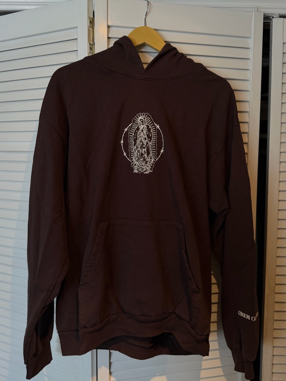 Los Angeles Apparel Brown Pullover Hoodie with White Center Graphic